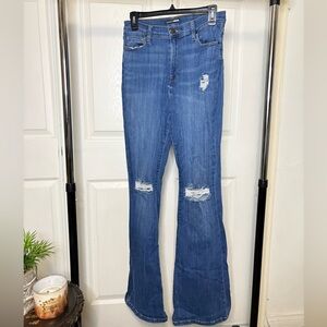 Fashion Nova distressed bootcut jeans